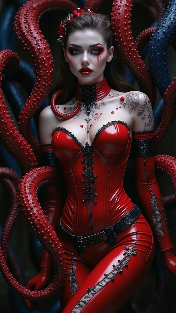 Gothic Eldritch Beauty in Dark Portrait Style