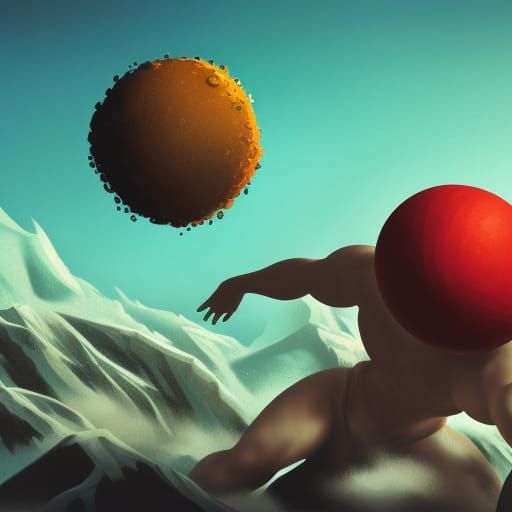 Sisyphus is pursued by fluffy orb