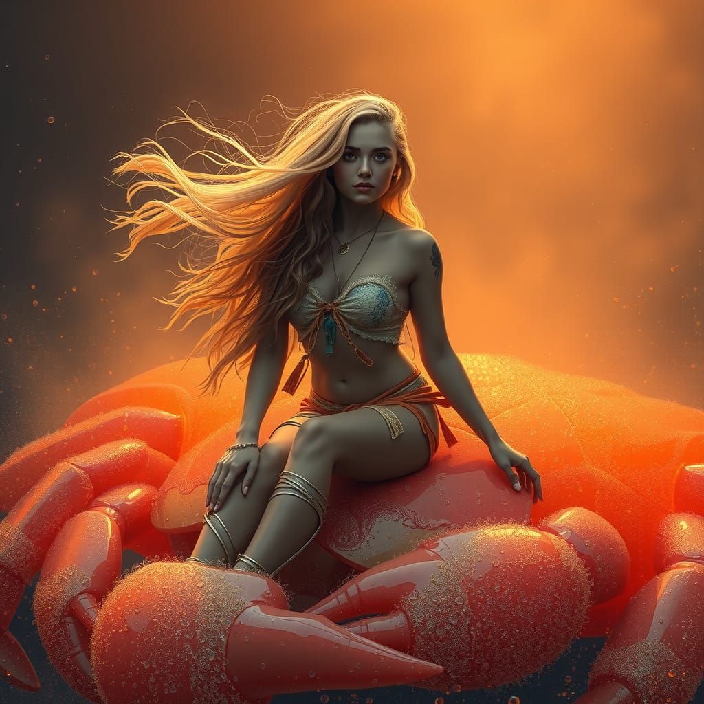 Gummy Crab Rider in Dreamlike Soda Sea