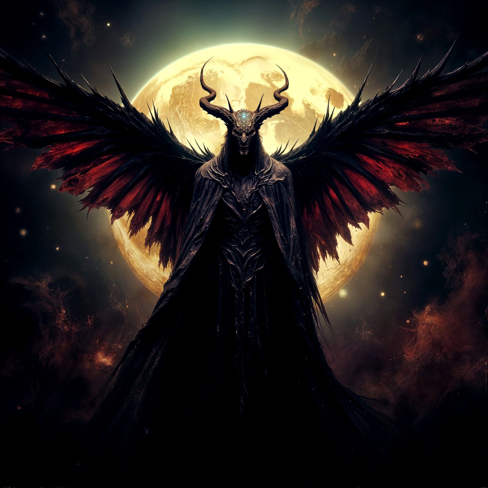 Sumerian Goddess Ereshkigal Ascending from the Underworld in...