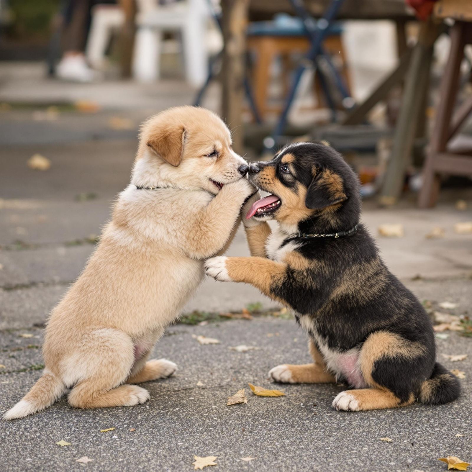 Puppies at Play in Joyful Abandon