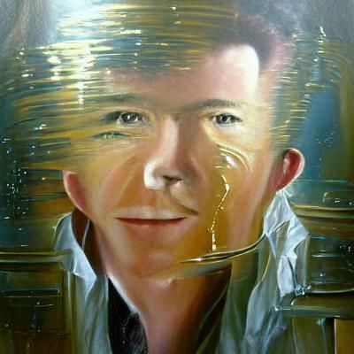 Rick Astley Portrait in Oil Painting Style