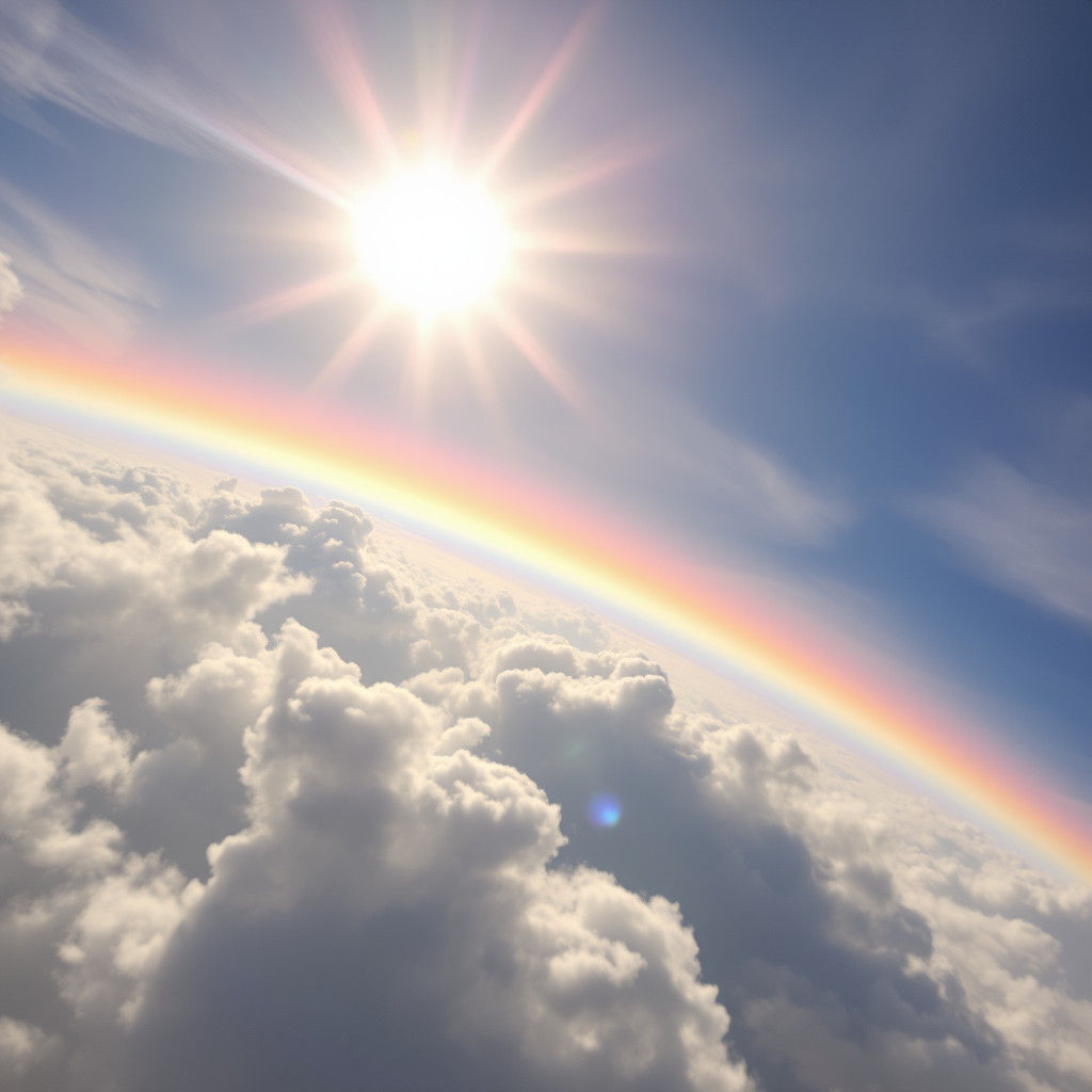 Majestic Fire Rainbow Refracts Light in Cirrus Clouds