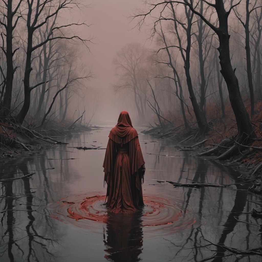 Crimson River of Souls in the Underworld