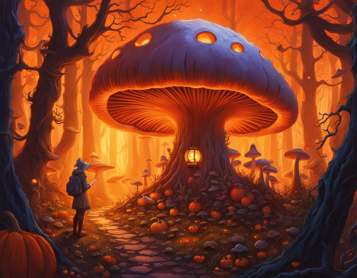 Space Witch in Mushroom Forest, Comic Art