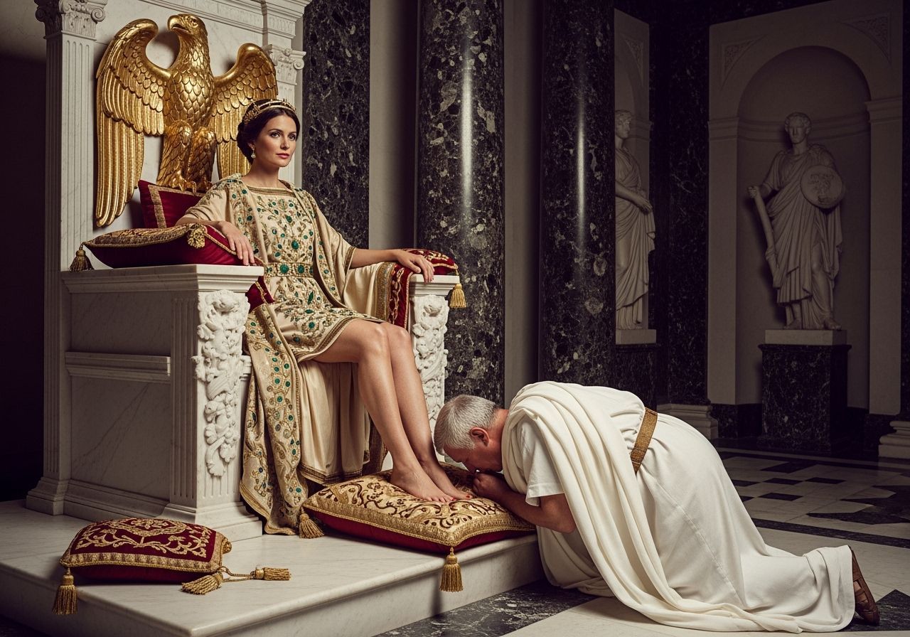 Empress Messalina on Her Throne