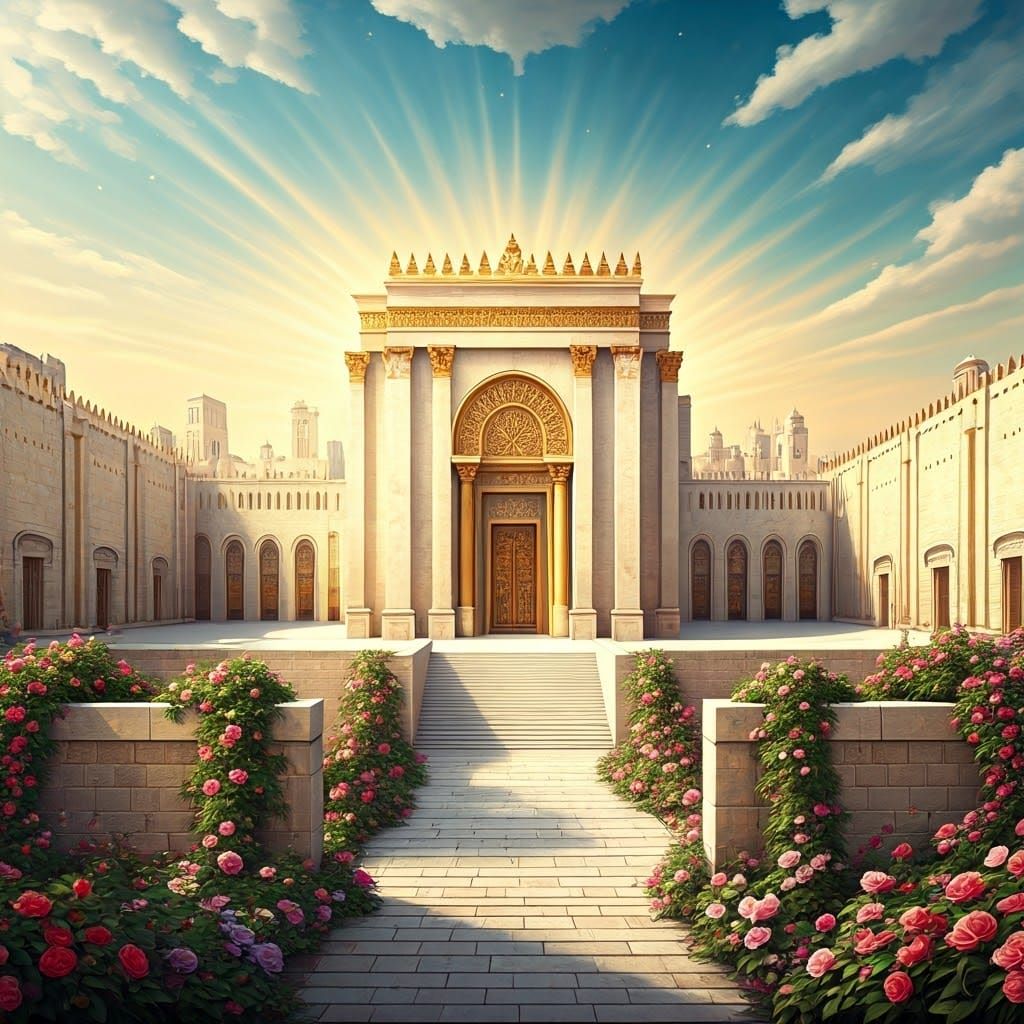 Majestic Jewish Temple in Jerusalem Renaissance Style