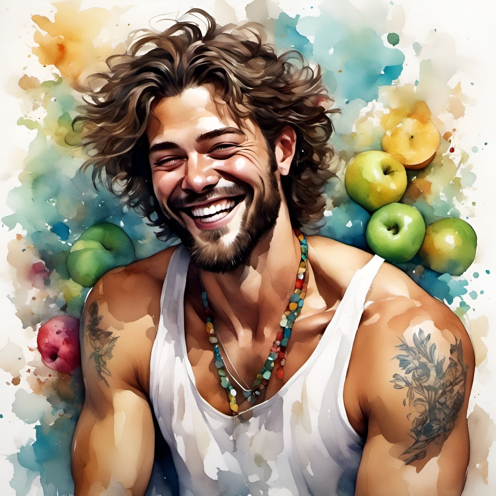 Hot Guy With Apples