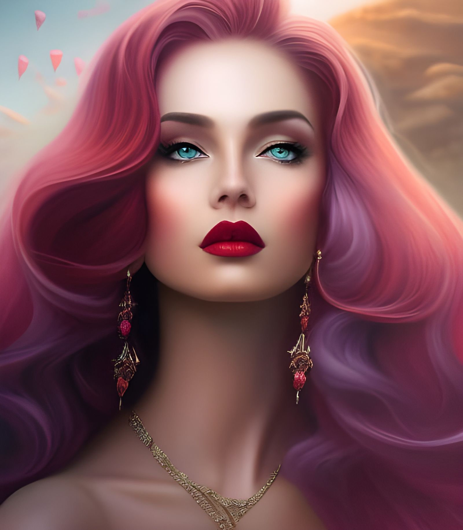 Magenta Fiery Hair