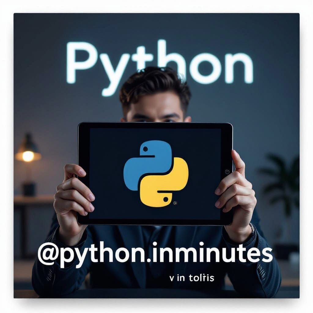 Python Language Logo on Tablet in Futuristic Style