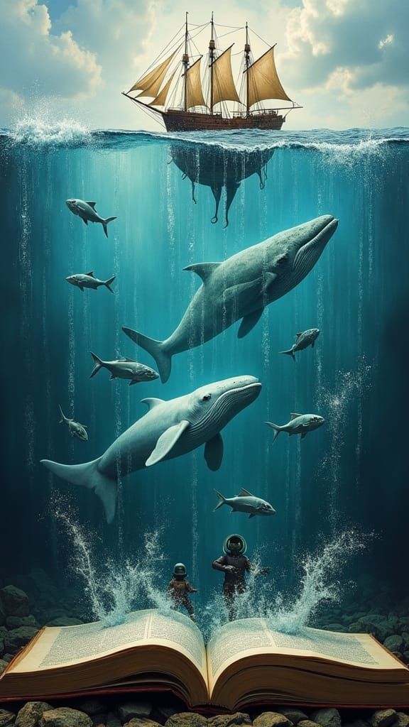 Surreal Diorama Collage: Ocean Dreams Storybook