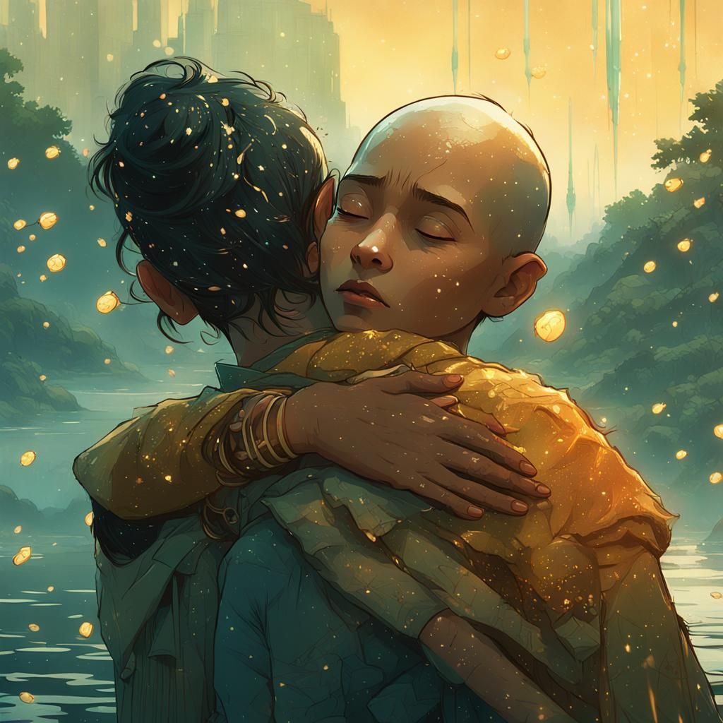 Water Bender's Embrace: Detailed Fantasy Art