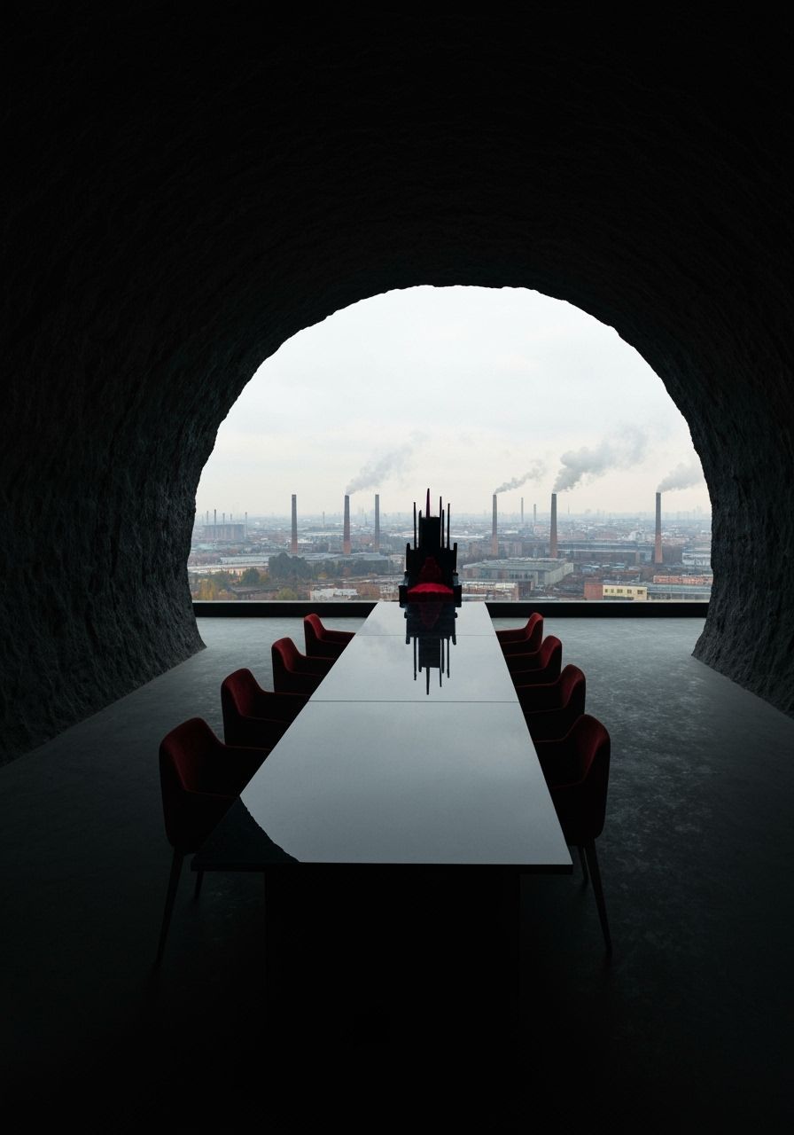 Impressionistic Obsidian Cave with Royal Throne