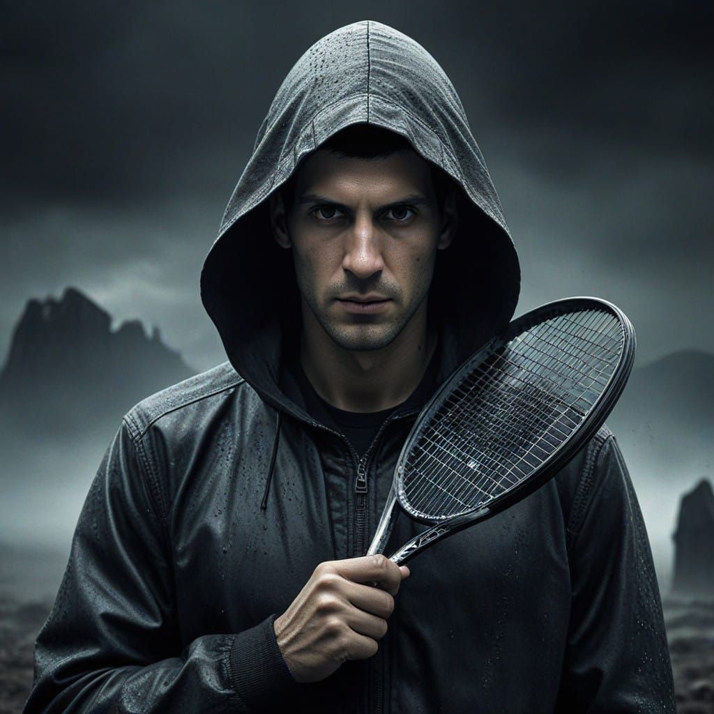 Tennis Legend Novak Djokovic in Ominous Cinematic Portrait