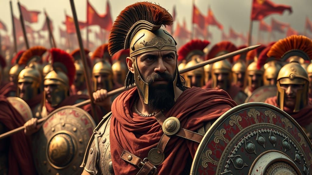 Leonidas Leads 300 Hoplites Against the Persian Army in Crim...