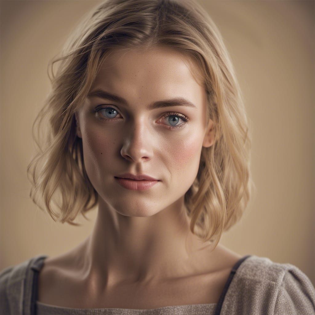 Professional Portrait of a Young Woman with Rim Lighting