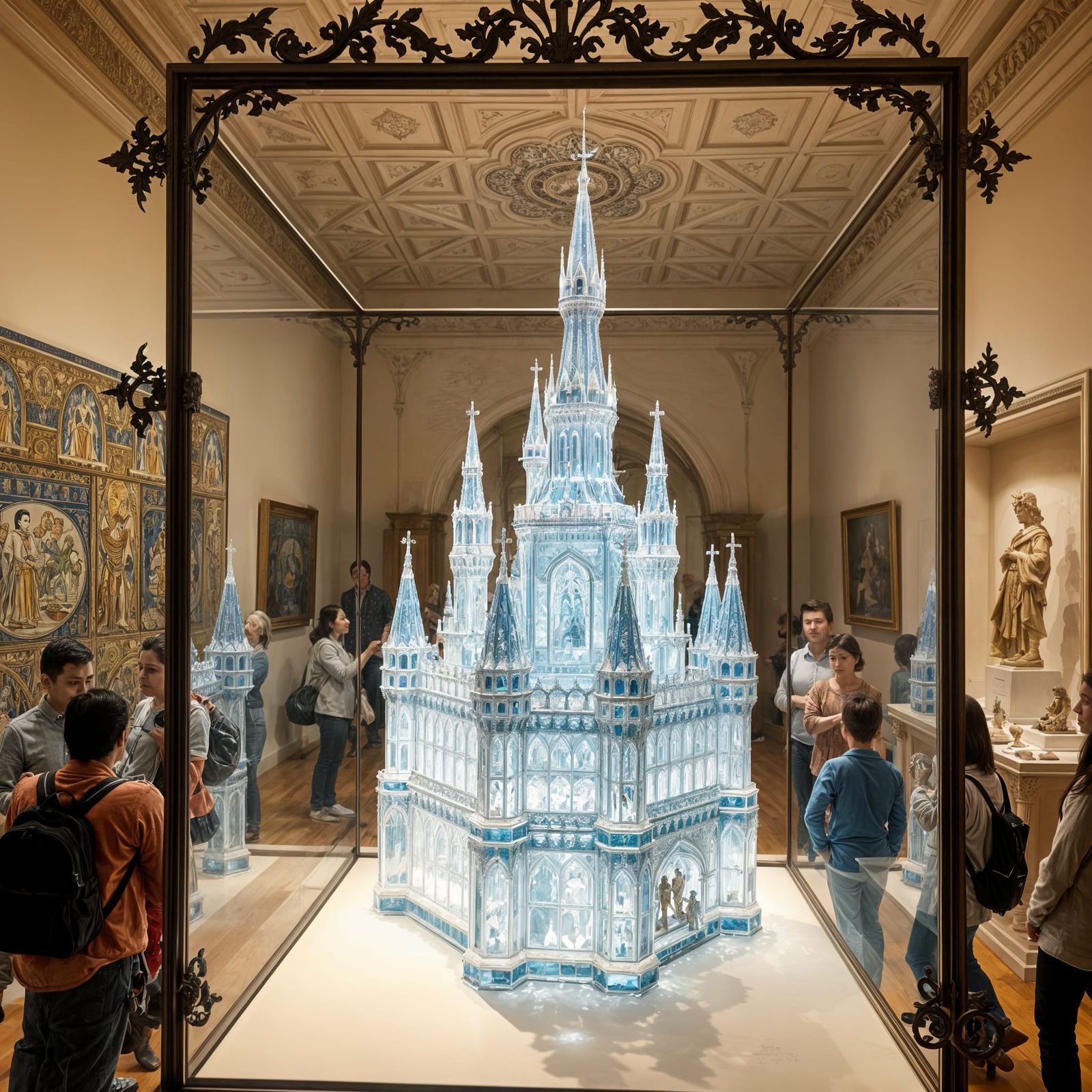 Crystal Castle Model in Museum Display