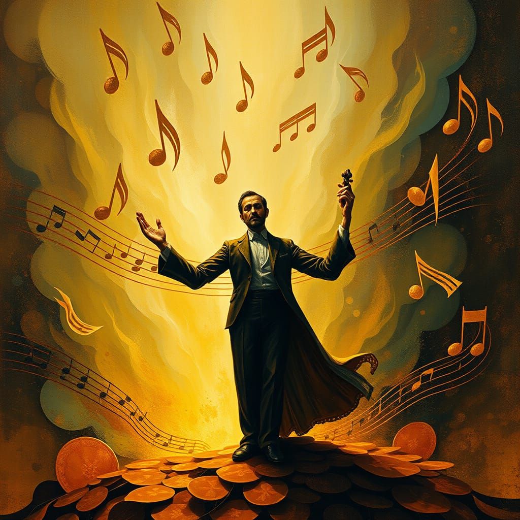 Master Musician Amidst Whirling Harmony