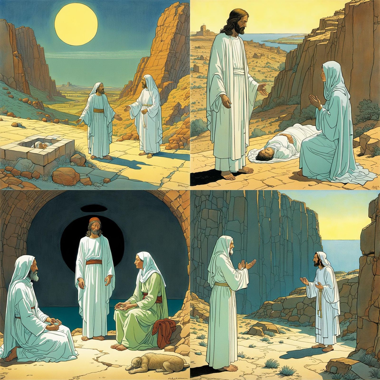 Lazarus Resurrected: A Moebius Interpretation