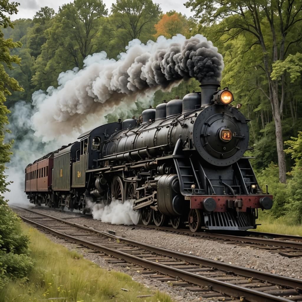 Steam Locomotive Disintegrating at Speed