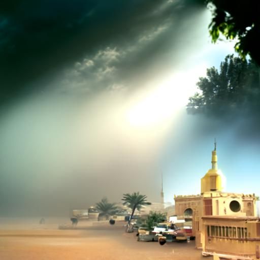 Sandstorm in Khartoum with Divine Light