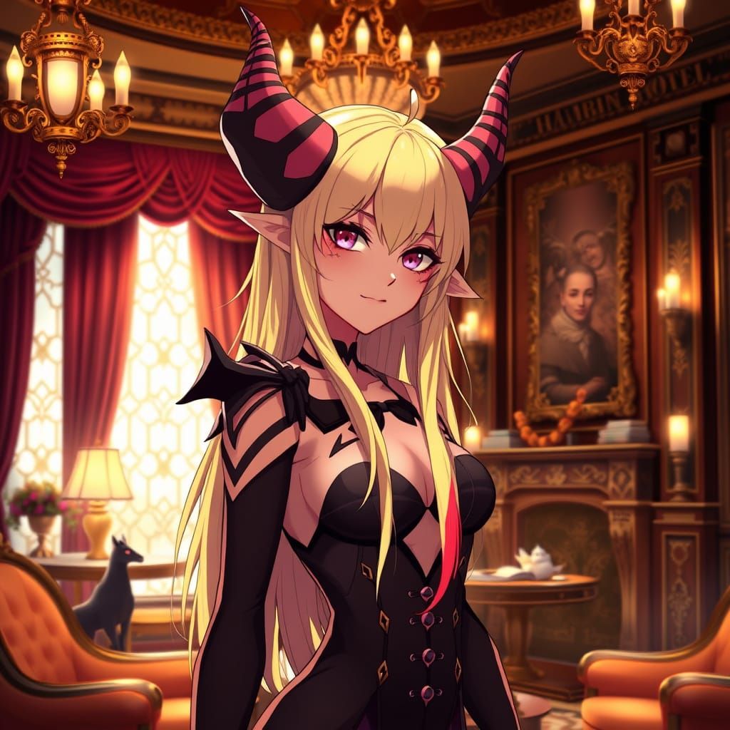 Demon Lilith in Hazbin Hotel, Anime Style