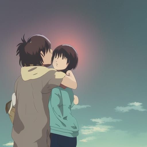 Anime Key Visual Inspired by Studio Ghibli and Shinkai