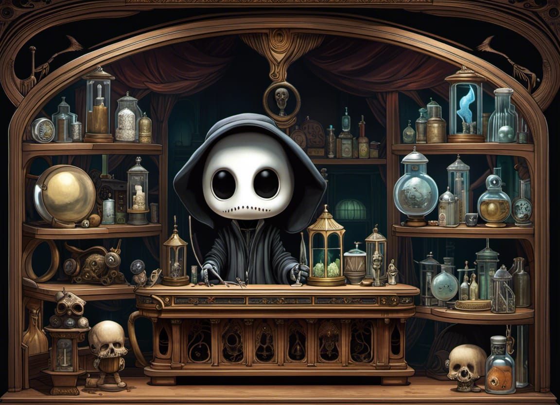 Chibi Plague Doctor Ghost in Cryptid Lab