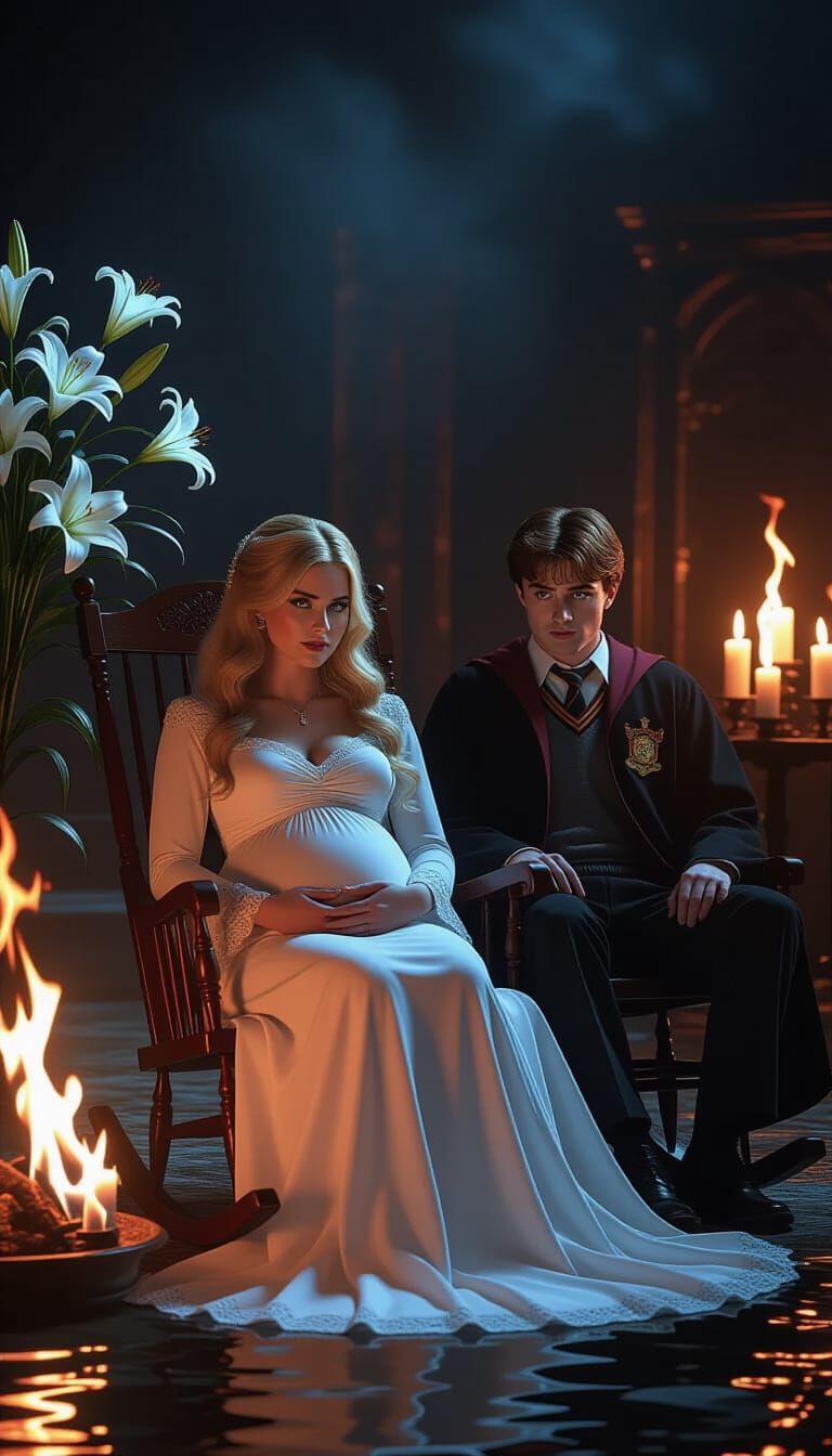 Ginny Weasley's Expectation: A Dark, Cinematic Scene