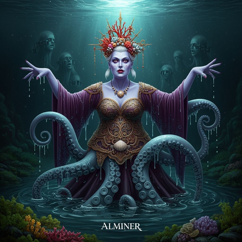 Ursula Emerges from Tide Pool in Gothic Style