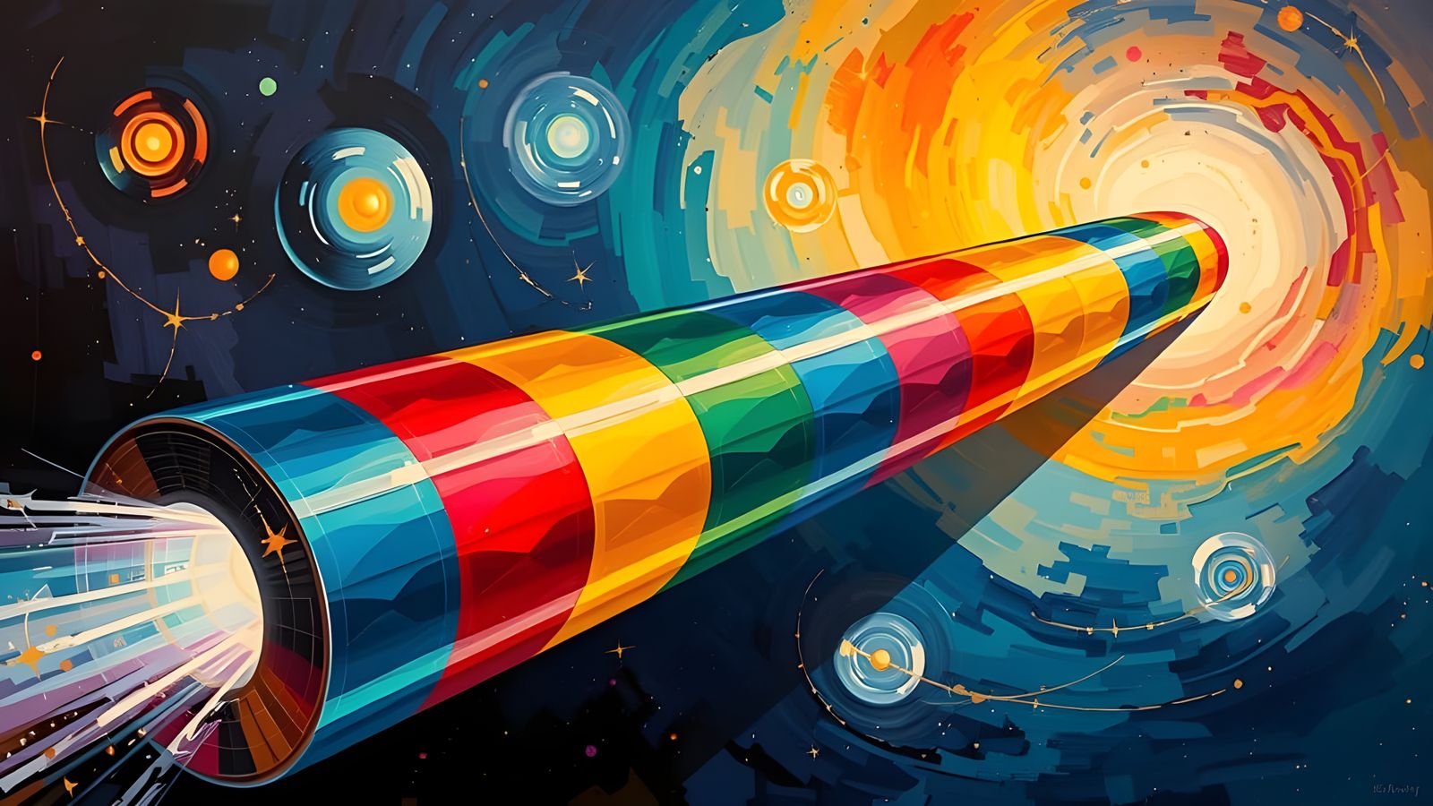 High-Velocity Metallic Cylinder in an Impasto Cosmos