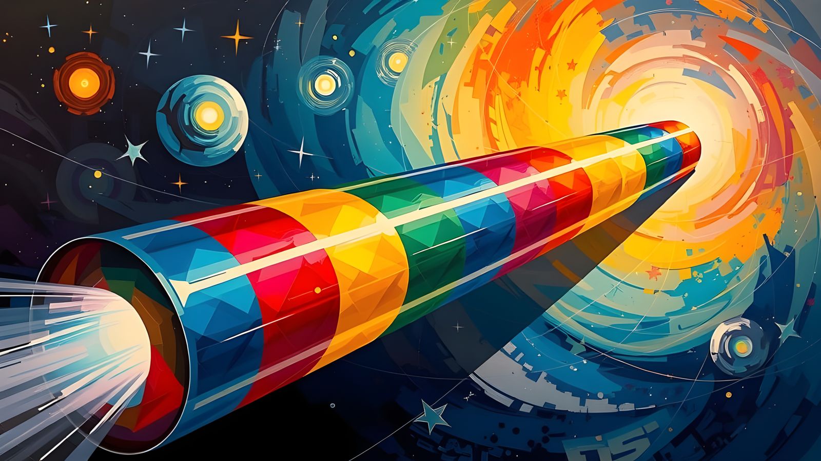 High-Velocity Cylinder in Impasto Cosmos