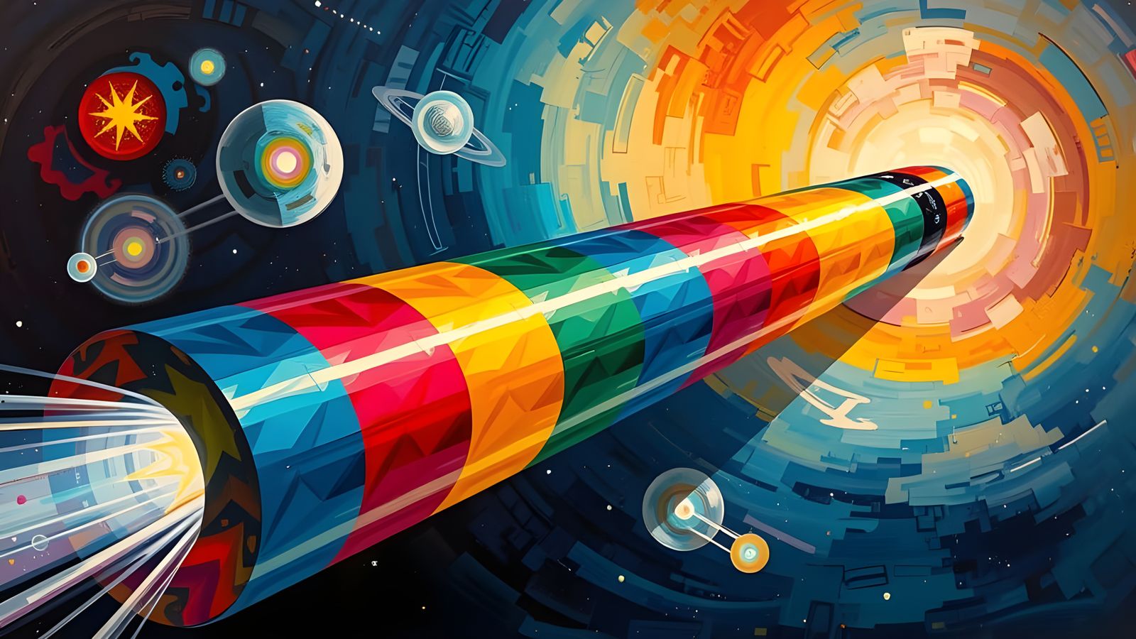 High-Velocity Cylinder in Surrealist Cosmos