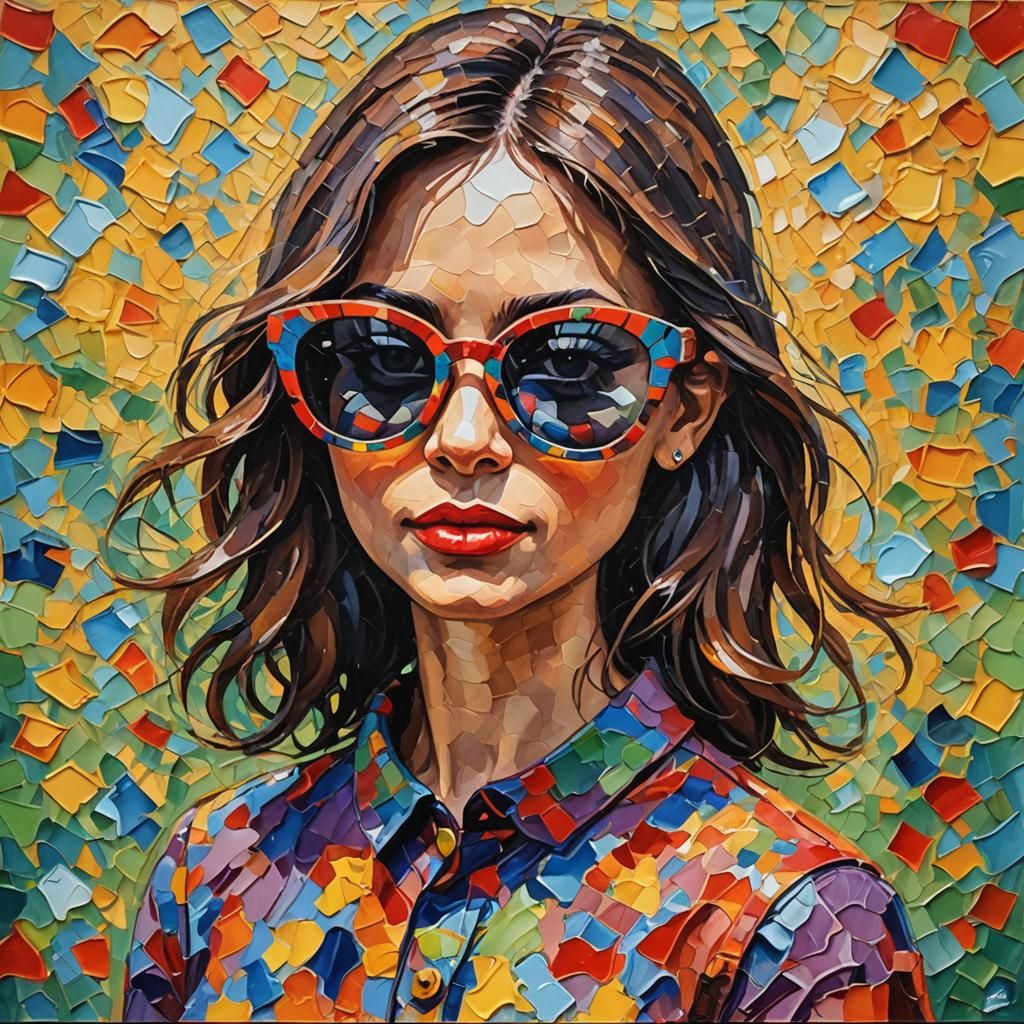 Colourful glass