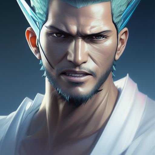 Roronoa Zoro Portrait in Art Nouveau Style