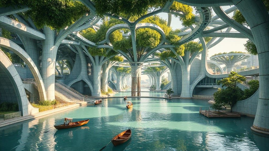 Futuristic Bio-Organic City Photography