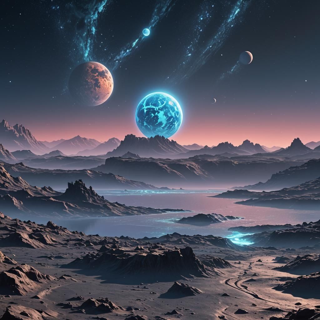 Neptune Over Triton: A Fantastical Digital Painting