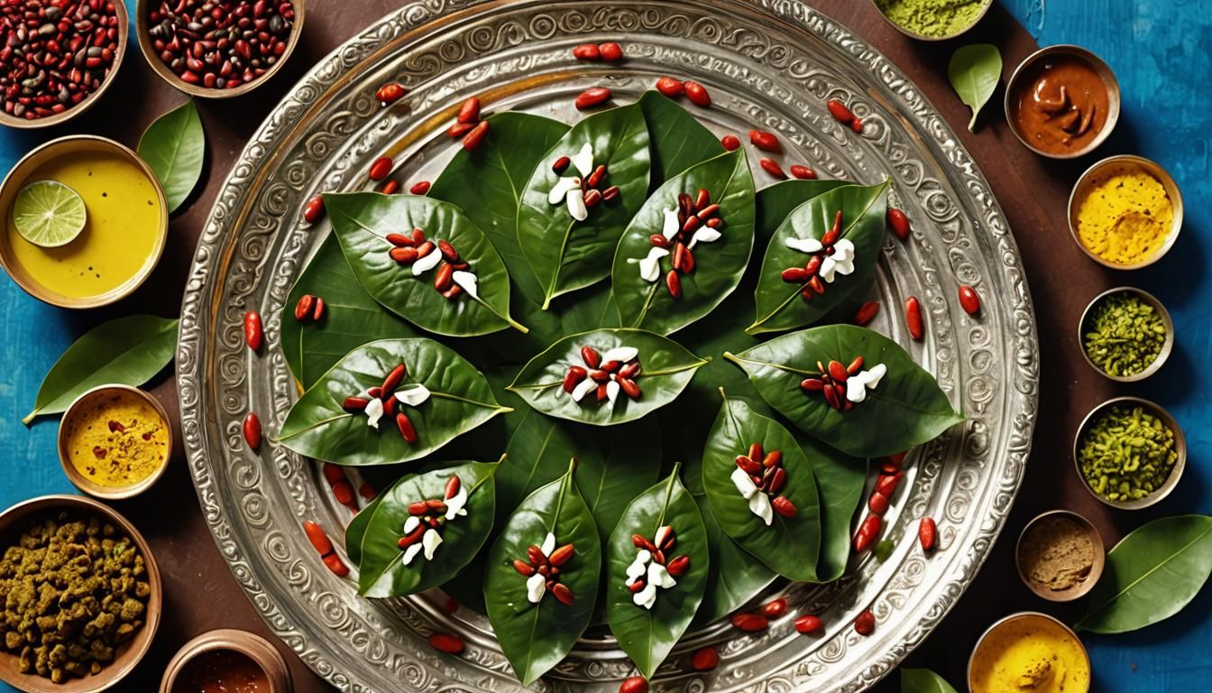 Vibrant Paan Close-Up in Abstract Art Style