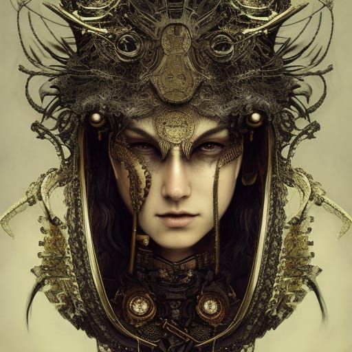 Steampunk Gothic Horse Portrait in 4K