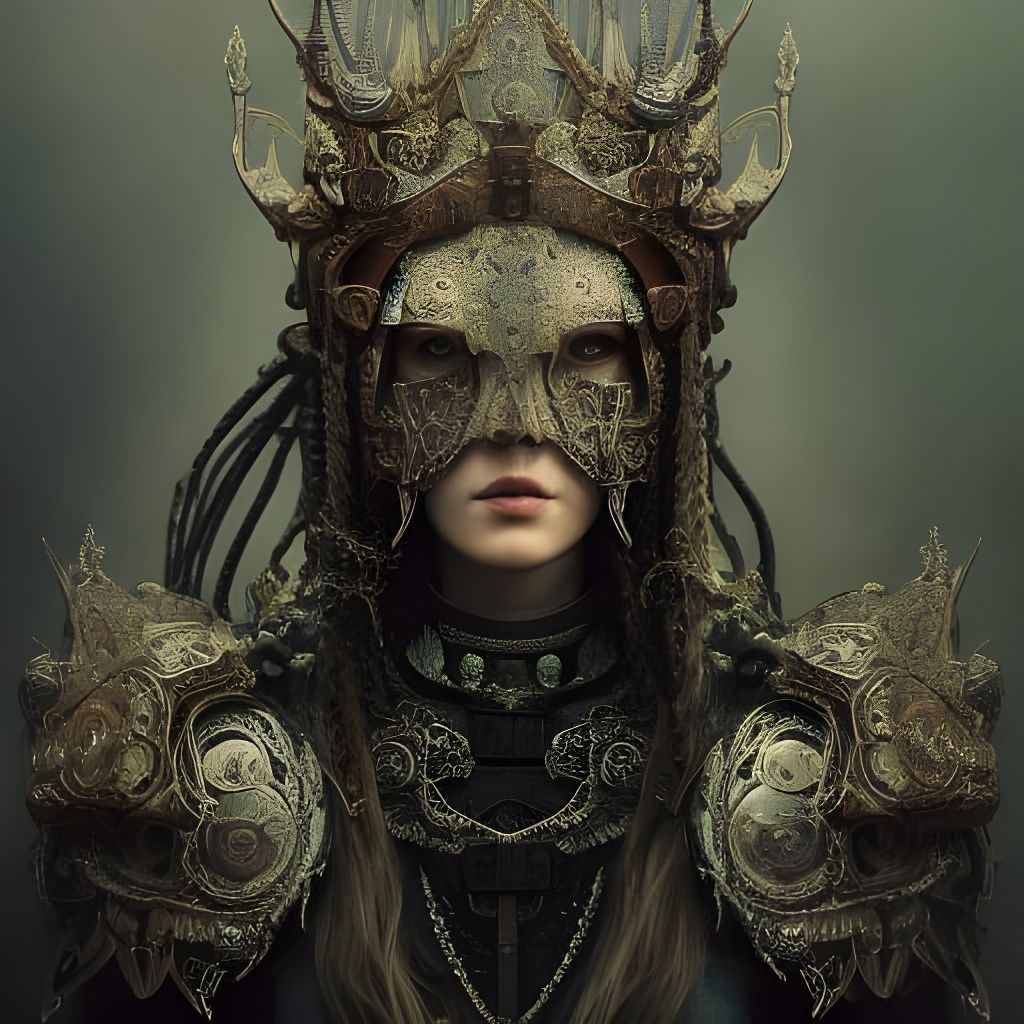 Steampunk Gothic Horse Portrait in High Resolution