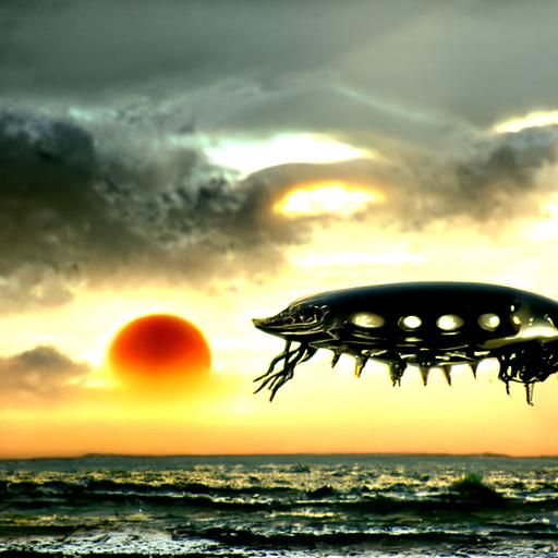 Axolotl UFO Rising: Art Deco Cyberpunk Horror
