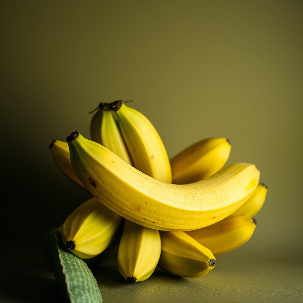 Hyperrealistic Still Life of Ripening Bananas