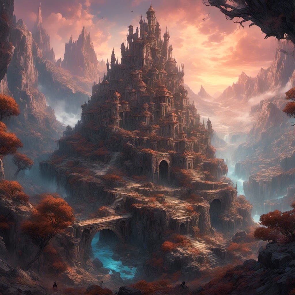 Holy Knight Descends from Sky in Detailed Painting