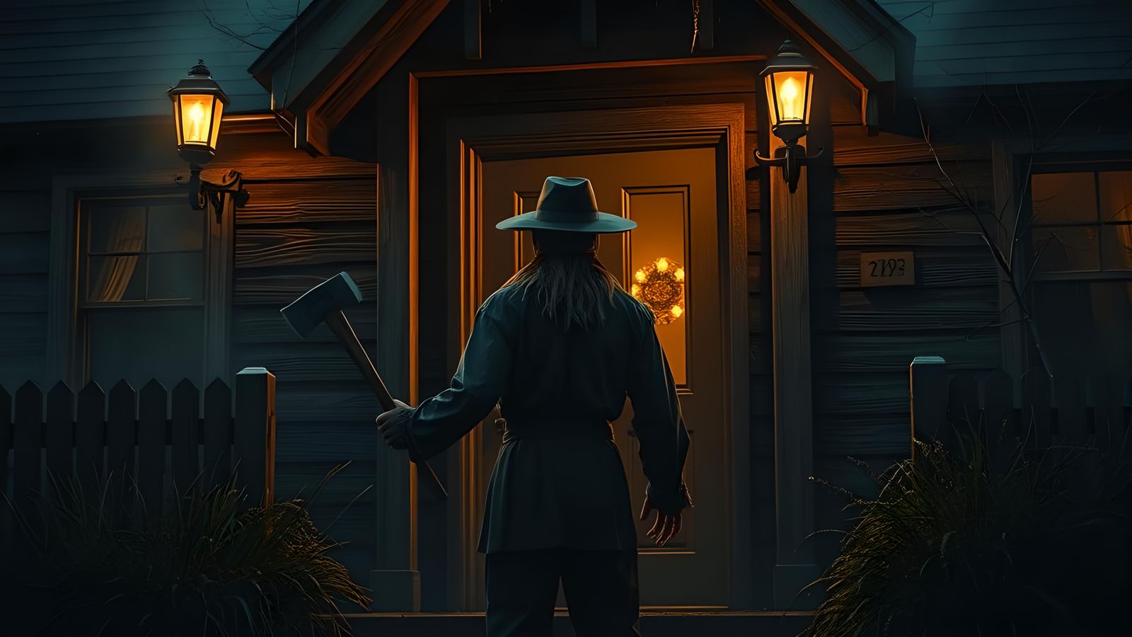 Terrifying Scarecrow Knocks on Farmhouse Door