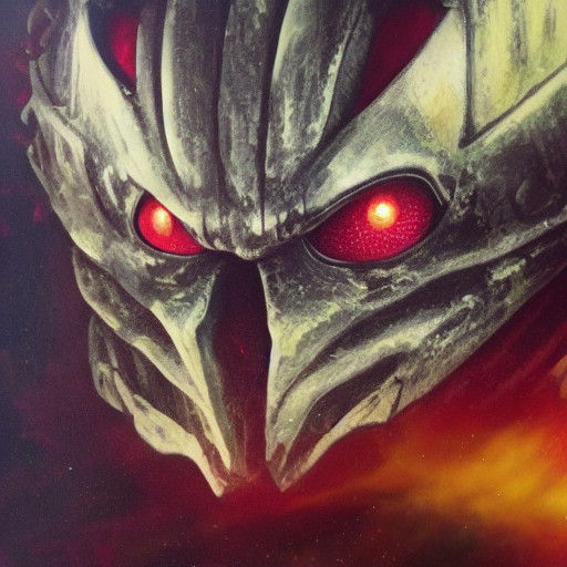 Ancient Alien Revealed in Golden Light with Triadic Colors