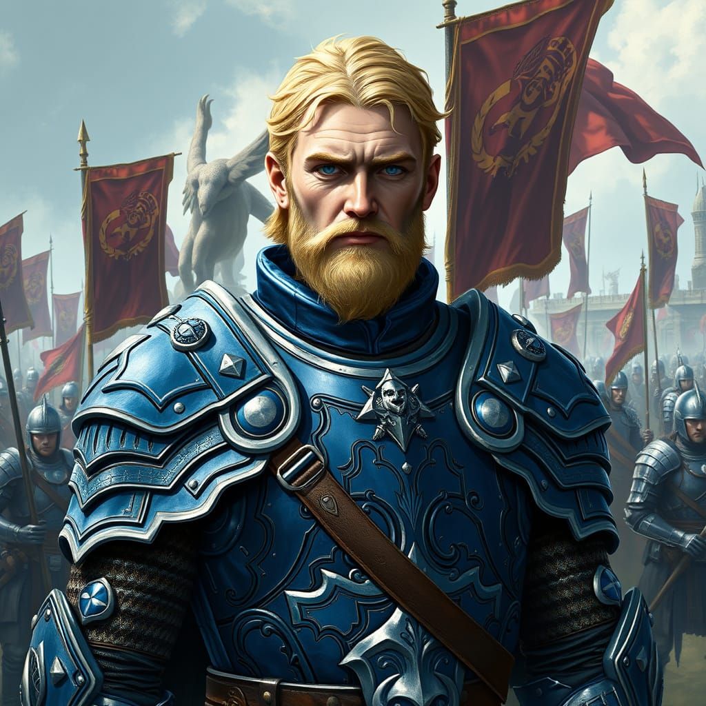 Epic Fantasy Warrior Defends Forgotten Kingdom's Garrison