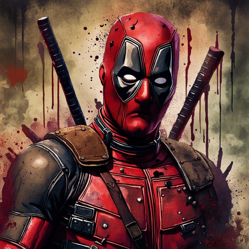 Grotesque Zombie Face in Gothic Impressionist Style