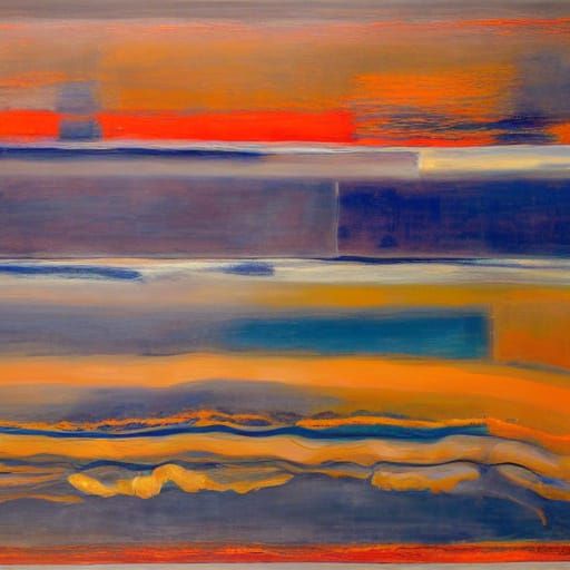 Abstract Color Field Painting in Rothko Style