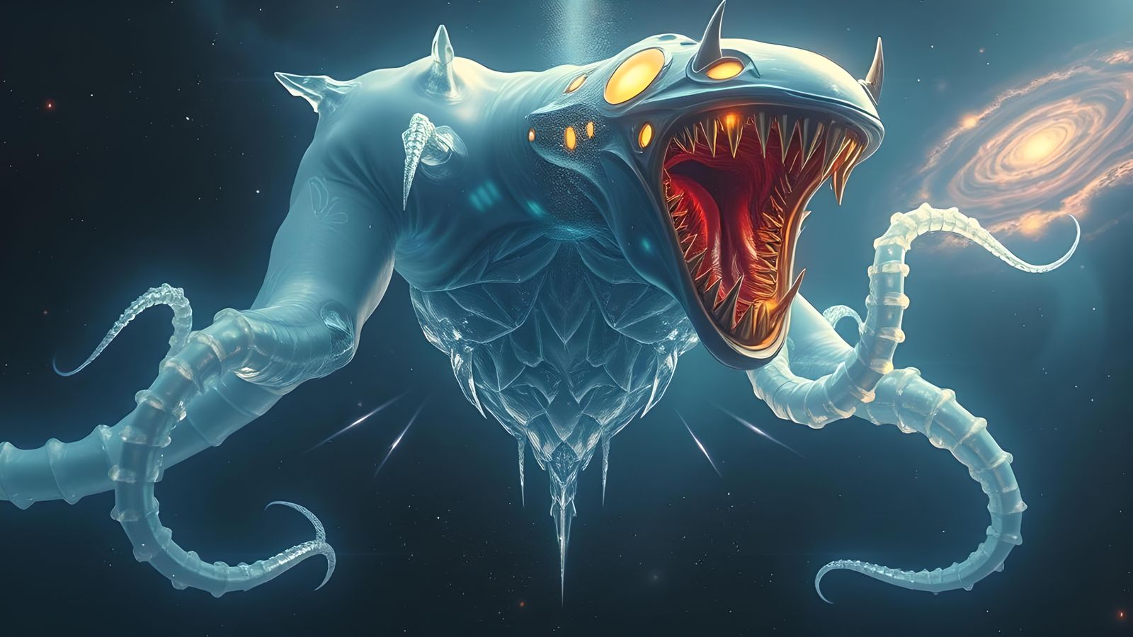 Colossal Space Monster Emerges from Nebula Shadows