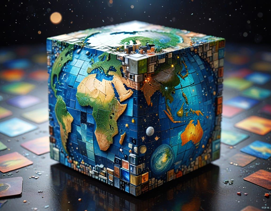 Cosmic Cube-Earth: A Mosaic of Human Knowledge